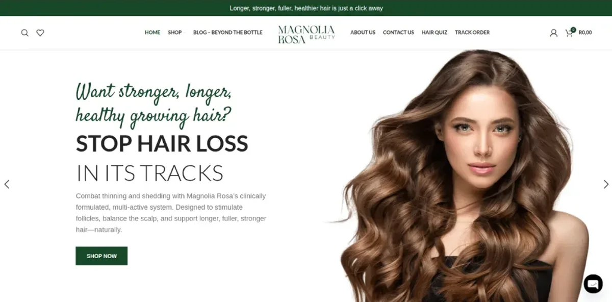 MAGNOLIA ROSA Beauty website screenshot