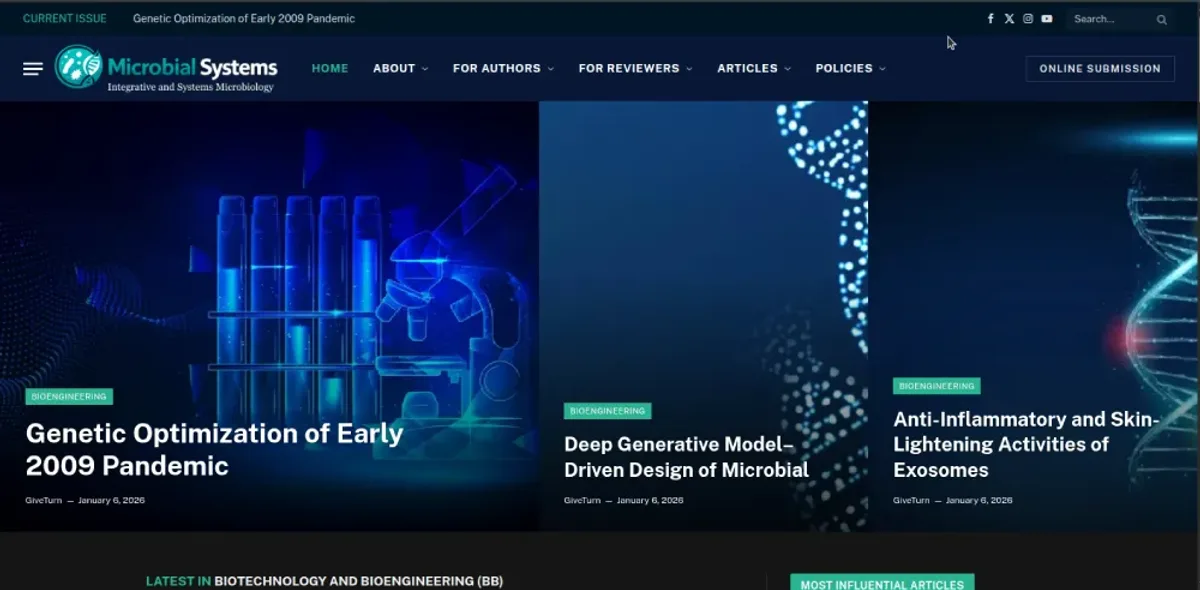 Microbial Systems website screenshot