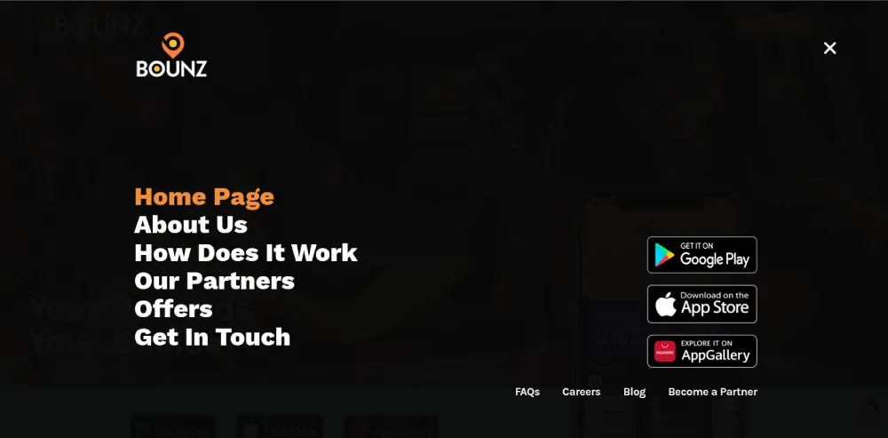 BOUNZ Rewards UAE Website Development