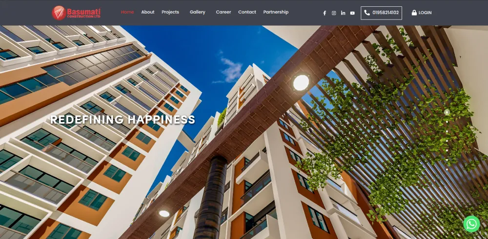 Basumati Construction Website Development