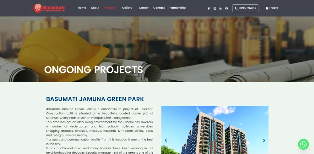 Basumati Construction Website Design