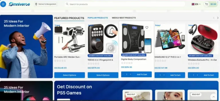 Omniverce Multi-Vendor eCommerce Website Design