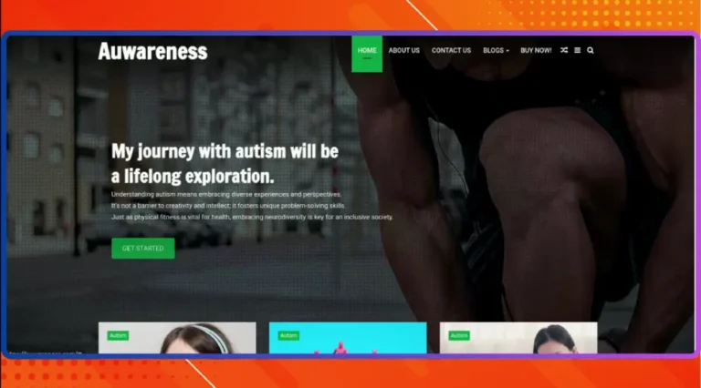 Auwareness Autism Blog Website Development