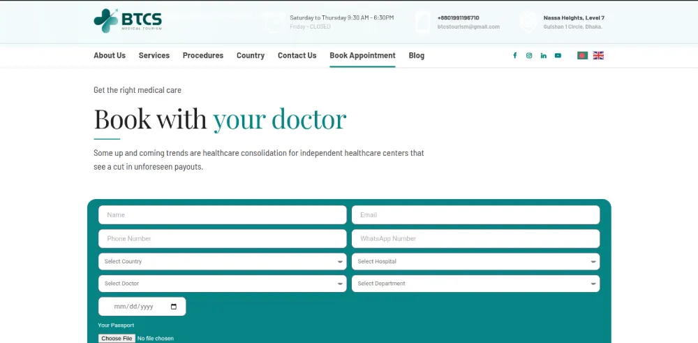 BTCS Website Design