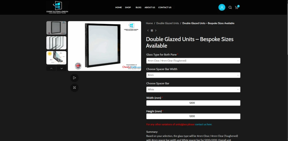 Expert Glazing London Custom Website