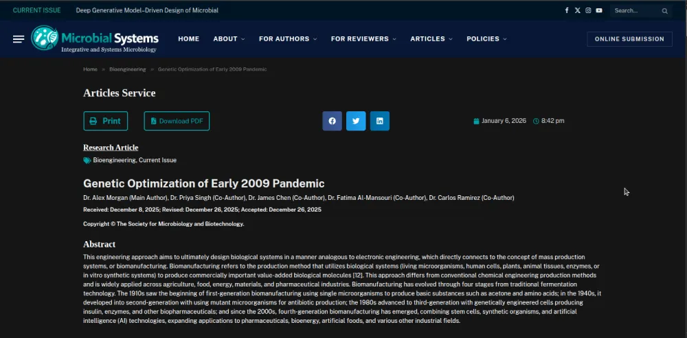 Microbial Systems Article Page